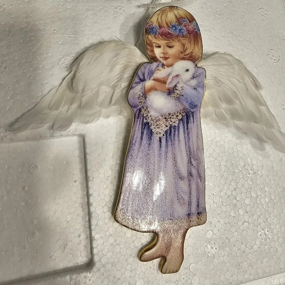 "Heavens Little Angels" Ornament Collection. Set of 3 ceramic, flat a... - Picture 6 of 9
